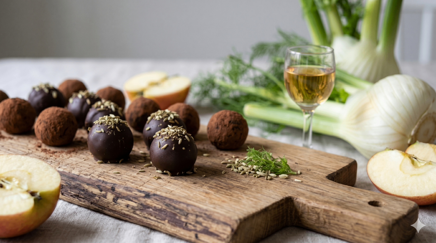 Calvados- och fänkålstryffel